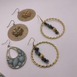 Lot Of 3 Costume Jewelry Dangle Drop Costume Earrings Pierced Mix Gold Tone Photo 6