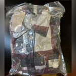 Jacket Plaid Women’s Medium Red Gray Black Casual Light Button Down Cropped D1 Photo 1