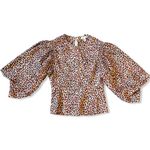Topshop Watercolor Leopard Animal Print Blouse 2 Photo 11