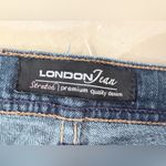 London Jean London Jeans 5 Pocket Denim Blue Jeans 3 Beads On Front Size 10 Wide Leg 70s Photo 3