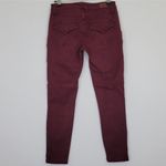 Joie  Park Low / Mid Rise Skinny Crop Ankle Zip Utility Pant in Burgundy Photo 5