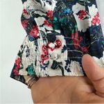 SALONI floral silk midi dress Red Size 4 Photo 9