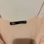 ZARA  Satin Effect Wrap Dress Mini Beige Pink‎ size small Photo 4