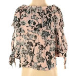 Parker  Mandy Blouse Off the Shoulder SILK Blouse Pearl Paradise Women’s Size XS Photo 3