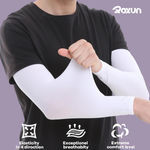 Arm Sleeves for Men/Women, White Photo 0