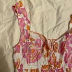 KIVARI Josephina Pink and Orange Floral Midi Sleeveless Slit Sundress Size 4 Photo 5