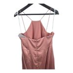 After Six  Charmeuse Halter Midi Dress 6829 Desert Rose Size 14 New Photo 7