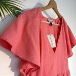 Universal Threads 🆕 Universal Thread Linen Blend Flutter Short Sleeve Mini Skater Dress Photo 8