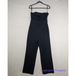 White House | Black Market New!  Strapless Belted Jumpsuit black, size 8‎ Photo 5