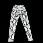 Savvi Khali Black White Python Legging Size Small Photo 7