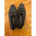Vince  Black Leather Pointed Toe Ballet Flats Women's Size 11 Medium Photo 2