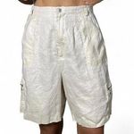 Cream Ralph Lauren 100% linen cargo shorts #linenlove White Size 8 Photo 0