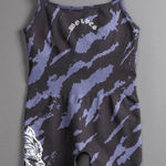 NWT Darc Sport Everson Sierra Bodysuit Medium Black Purple Wolves Womens Photo 0