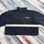 Adidas Athletic League Fleece Pullover Crop Top Womens Navy Blue 1/4 Zip Photo 7