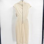 Revolve Alexia Admor Katrina Scuba Midi Dress Sheath V Neck Ivory White Fitted Solid Photo 1