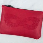 Ipsy Red Faux Leather Cosmetic Glam Bag Photo 0