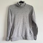 New Balance  Womens Pullover Small Gray Funnel Neck Long Sleeve Pocket Reflective Photo 0