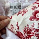 Robbie Bee Babydoll Floral Dress 8 Peasant Bow Cottage Core Peasant Red Midi Y2k Photo 8