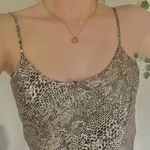 secret treasures Vintage Y2K Gold & Black Classy Leopard Cheetah Print Silk Slip Dress Photo 4