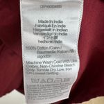 Madewell Puff Sleeve Mini Dress Poplin Claret Burgundy A Line Pockets XL NWT Photo 10