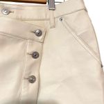 Free People  We The Free Wynn’s Vegan Faux Leather Bone Cream Mini Skirt size 31 Photo 5