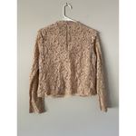 ZARA  Nude Lace Sheer Floral Blouse Top Size Small Elegant And Sexy Photo 1