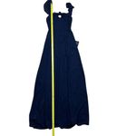 Lulus NWT Women's S Sweetest Entrance Navy Blue Ruffled Tie-Back Maxi Dress Photo 5