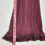 POL Burgundy Flare Pants with Lace Trim Wooden Beads Size M Photo 9