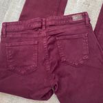 Paige Y2K  Peg Skinny Slim Jeans Women’s 28 Burgundy Maroon Swiftie Academia Vamp Photo 11