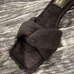 Good American Black Terry Cloth Heels Size 9 New with box Small heel open toe By Photo 2