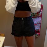Abercrombie & Fitch Black Denim Shorts Photo 0