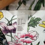 H&M Plumeti Blouse Beige Floral Women’s SIZE 8 chiffon fairy garden summer Photo 4