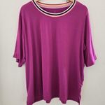 Cuddl Duds Womens size 1X Purple Short Sleeve Sleep Shirt Top Photo 7
