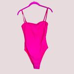 Relleciga NWT‎  Women's Neon Pink Bandeau One Piece Swimsuit - Small Photo 4