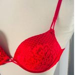 Victoria's Secret Victoria’s Secret Red Lace Bombshell Plunge Push-up Bra Photo 8