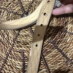 Michael Kors  Blue Tan‎ Leather  Belt - Silver Roller Buckle SIZE L 43” Diamond Photo 3