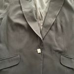 Louben Woman Black Triacetate Crystal Button Blazer, size 16W Photo 6