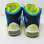 Adidas Roundhouse Sneakers Womens Lime Green White Blue High Top Lace Up Size 8 Photo 4