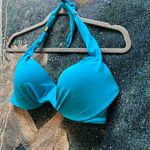 Victoria's Secret Victoria’s Secret Blue Halter Bikini Top 34D Padded Swimwear Resort Beachwear Photo 2