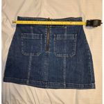 Madewell Denim A-Line Skirt Size 28 Front Zip Blue Pockets Women's-Y2K Photo 1