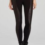 BCBGMAXAZRIA Black Women's Faux Leather Leggings Photo 0