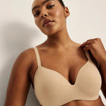 Knix WingWoman Contour‎ Wireless Bra Nude Size 7 36DD 36DDD 36E 38DD Tan Photo 0