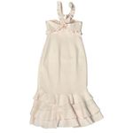 CINQ A SEPT Pale Pink Kimora Dress Ruffle Detail Sleeveless Crepe Womens Size 4 Photo 10