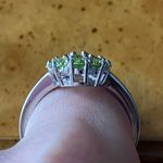 Natural Peridot Sterling Silver Ring Size 10 Green Photo 1