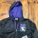 Stadium Athletics NWT Northwestern University Wildcats Purple and Black quarter zip Hoodie Photo 2