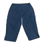 NEW Isis blue mid rise straight leg capri pants hiking outdoors athletic size 2 Photo 0