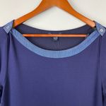 Tommy Hilfiger NEW  Navy Blue Kint Nautical Boatneck Shirt Dress Medium Photo 1