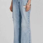 The MANNEI Low Rise Distressed Frayed Wide Leg Jeans
FR 40 Button Fly Blue Size 28 Photo 6