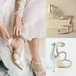 Anthropologie  BHLDN Badgley Mischka Yasmine Ankle Strap Sandals Size 7 NWOT $245 Photo 1