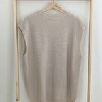 Boutique oversized Cream Knit Vest Photo 3